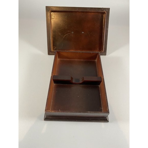 Vintage Playing Card Holder, 1917 Ford Model T Car, Faux Wood Box, Giftco - Picture 8 of 11